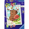 RAVENSBURGER, CREART Ravensburger - creart serie e - capibara goloso, dipingere con i numeri per bambini 7+ anni