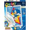 RAVENSBURGER, Sonic, CREART Ravensburger - creart serie d - speedy sonic,dipingere con i numeri per bambini 9+ anni