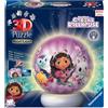 RAVENSBURGER, GABBY'S DOLLHOUSE Ravensburger - puzzle ball nightlight gabby's dollhouse, puzzle 3d bambini 6 anni