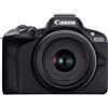 CANON EOS R50 BK + RF-S 18-45MM IS STM [garanzia ufficiale CANON Italia]