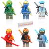 LEGO NINJAGO Core Minifigure Combo Pack - Lloyd, Jay, Kai, Cole, Zane, NYA (with Weapons)