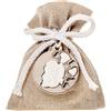 ETM Sacchetti Ruota Bag Bomboniera Portaconfetti 10 x 12 Cm Comunione Avana 12 Pz