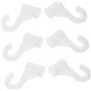 SOESFOUFU 6 Pezzi Supporto Asta Armadio Bianco in Plastico Resistente e Robusto per Bastone Appendiabiti, per Camerette e Organizzazione Armadi