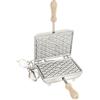 CBE Elettrodomestici 5010200CR Ferratelle Biscottiera Rettangolare, 600 Watt, Cromato
