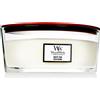 WoodWick Pressed Blooms & Patchouli Candela profumata 453,6 g tipo White Teak
