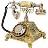 YOICUATGNA Retrò telefono fisso fisso discografico, telefono retrò creativo, chiamate HD, cablato, ornamento per soggiorno o bar, idea regalo per gli amanti retrò