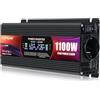 LVYUAN 1100W/ 2200W Convertitore da 12V CC a 220V CA Convertitore di corrente Inverter 2 porte USB/prese UE