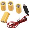 CYILPR CHIZISX Battery Eliminators, batteria da 97 cm USB a 6 V LR14 C, senza cavo per 4 batterie LR14 C per giocattoli, controller, acqua calda a gas