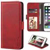 Shantime Custodia Portafoglio in Pelle PU con Finitura Scamosciata Compatibile con Doogee S200 Plus, Flip Cover Magnetica con Tasche per Carte (Rosso)
