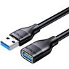 Oxxggkao Cavo di prolunga USB 3.0 da maschio a femmina per un collegamento efficiente di dischi rigidi esterni e lettori di schede, prolunga USB