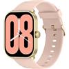 SMARTY2.0 - Smartwatch SW070F - Assistente Vocale, Chiamate Bluetooth, Contapassi, 31 Modalità Sport, Display da 1.78 - Cinturino in Silicone - Dimensioni 45x36.6x10.7 mm, Colore Rosa e Oro