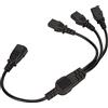 Tomantery Cavo di Alimentazione IEC 320 C14 Adattatore Sdoppiatore a Y Durevole per PC, Monitor, Stampanti Cavo di Alimentazione da 1 a 3