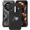 AQGGIIXY Cover per Blackview Oscal Tank 1 (6.78), con Supporto ad Anello Regolabile a 360° Custodia Black Antigraffio in Sottile Morbido Silicone Custodia
