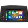 Hualingan Autoradio touch screen da 6,2 pollici per Fiat Panda Stereo Aggiornamento Fit CarPlay Android Radio Navigazione DVD Android 13 App Netflix Spotify TikTok Facebook YouTube Whatsapp Messenger Telegram