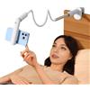 nediea Supporto per telefono a collo di cigno per letto, supporto flessibile per telefono da scrivania, supporto per telefono lungo con mini morsetto girevole a 360°, larghezza 6,5 ~ 8 cm, compatibile