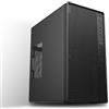 MAQUY Micro-ATX Custodia PC Mini Tower SPCC 0,8mm senza ventola Custodia compatta MATX/Mini-ITX per casa/ufficio raffreddabile Supporto HDD/SSD PC case