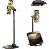 Wuhonghao Supporto per cellulare da tavolo, supporto per cellulare regolabile, per riprese video, supporto per telefono cellulare pieghevole per la scrivania, supporto per iPhone, Android (nero)