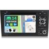 YUNTX [4GB+64GB] Android 14 Autoradio per Audi A4 (B6/B7) | Seat Exeo-[Incorporato Carplay/Android Auto/DSP/GPS]-7 pollice IPS 2.5D Touch Screen-CAM+MIC-DAB/Mirror Link/Bluetooth 5.0/WiFi/USB/4G