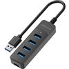 Generic Hub USB 3.0 - Splitter USB - 5 Gbps USB 3.0 Splitter Adattatore multiporta Plug and , Hub USB a 4 porte per PC, laptop, unità flash, tastiera