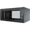 STALFLEX Armadio di Rete 19 Pollici - Armadio Rack 4U - Server Rack per Montaggio a Parete - Capacità di Carico 40 kg - Profondità 350 mm - Rack 19 Pollici - Nero