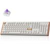 Keychron Tastiera K10 HE effetto Hall Wireless, interruttore magnetico, hot swap, attivazione regolabile, modalità di attivazione rapida con telaio in alluminio + legno, RGB personalizzato full-size