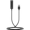 ACT Scheda Audio USB Con Presa Jack Da 3,5 mm, Controllo Del Volume, Esterna - Collega Audio e Microfono AUX a PC/Laptop - AC9360