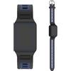 GIOPUEY Cinturini Compatibile con Amazfit Helio Strap, Morbido TPU Cinturino [Design a Colori di Giunzione] - Black/Blue