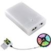 Eophmi Custodia per batteria con porta USB, 3 batterie AA da 1,5 V, con interruttore on/off, per batterie USB da 4,5 V, per luci a LED, strisce LED, luci a stringa per decorazioni natalizie