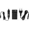 vhbw caricatore compatibile con Sony videocamera HDR-AS200VB, HDR-AS200VR, HDR-AS200V camera - Base di carica + cavo auto + spia di carica