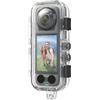 Generic Per Insta360 X4, Caso Subacqueo Custodia Impermeabile Custodia Action Camera Underwater 60Meters Protector Invisibile 360 ° Completamente Diving Shell Accessori (Vetro)