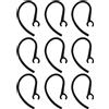 D & K Exclusives Ganci auricolari per cuffie wireless da 6 mm, clip di supporto a morsetto piccoli, ganci per orecchie di ricambio, accessori per auricolari, neri, confezione da 9