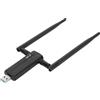 Annadue Adattatore WiFi 6 USB 3.0 per PC Desktop, Adattatore WiFi AX5400M Tripla Banda 6GHz 5GHz 2,4GHz, Adattatore di Rete Wireless con Doppia Antenna 6dBi, Supporta 11, 10