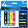 alphaink Cartucce Compatibili con Epson 503XL - Multipack per Expression Home XP-5200 XP-5205 XP5200 XP5205 Workforce WF-2960 WF-2965 WF2960DWF WF2965DWF (Nero Ciano Magenta Giallo)