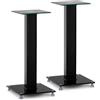 Pronomic SLS-282L BK supporti per diffusori: design elegante con 2 lastre di vetro, altezza regolabile 73 cm, portata 10 kg ciascuno, gestione cavi nascosta. Ideale per monitor o impianti Hi‑Fi. Nero