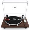 Rline RLTN22GWLN Giradischi BT Walnut Gloss Giradischi Bluetooth a 2 velocità...