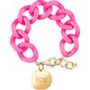 ICE-WATCH - Jewellery - Chain Bracelet - Neon Pink - Gold - Bracciale in Maglia Rosa XL da Donna con Medaglia d'Oro (020927)
