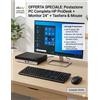 HP POSTAZIONE COMPLETA HP PRODESK MINI + MONITOR 24' + KIT TASTIERA MOUSE WIRELESS