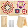 GAESHOW Tavola di Blocco per Uncinetto 57x29 cm, Blocco per Granny Square Pieghevole, con 20 Perni in Acciaio Inox e 1 Cavalletto, Tavoletta Blocking Board per Maglia Uncinetto, Regali Uncinettisti