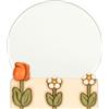 THUN, Specchio da Appoggio in Ceramica Decorata a Mano, Linea Happy Country, Idea Regalo per la Casa, Ø 20 cm