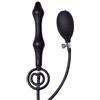 Rimba Latex Play Butt plug gonfiabile con doppio palloncino e pompa Nero