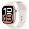Apple Watch Series 10 Alluminio 42 mm (2024) | GPS | Oro Rosa | Cinturino Sport M/L | Galassia