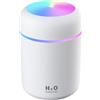 H2O BIOU - Umidificatore d'aria e diffusore di oli essenziali USB, bianco (2W)