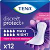 Essity Italy Tena Discreet Protect+ - 12 Assorbenti Maxi Notte Per Perdite Urinarie