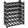 Grizzly Portabottiglie - design modulare e impilabile per 36 bottiglie, portabottiglie nero