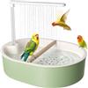 Libershine Doccia per uccelli per pappagallini con cascata e rubinetto di circolazione, doccia automatica per pappagalli, vasca per uccelli USB, 32 x 25 cm, per pappagallini, inseparabili e aras