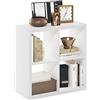 Furinno Cubicle - Organizer decorativo a forma di cubo, 4 cubi, bianco