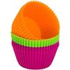 Webake Pirottini in silicone per cupcake, per friggitrice ad aria, pirottini grandi per muffin, 12 pezzi, 11 cm, stampi giganti per cupcake, stampi per uova, torte, gelati, budini, gelatina