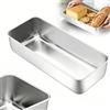 Wapasezyar Stampo per pane da 33 cm, in acciaio inox, grande, rettangolare, sano e atossico, lavabile in lavastoviglie, per torte, pane e toast