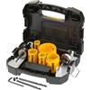 DEWALT Set da 11 pezzi di seghe a tazza elettriche EXTREME BIM (incluse seghe a tazza da 22 mm, 29 mm, 35 mm, 44 mm, 51 mm, 64 mm, 68 mm), DT90353-QZ