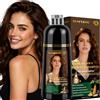 JELMOK 500ML Shampoo Colorante 5-in-1, Hair Dye Shampoo 5 in 1 Coprire i Capelli Bianchi, Naturale Colore, Shampoo Colorante Capelli Istantaneo per Donna Uomo (Castano Scuro)